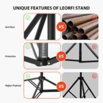 Upgraded Photography Light Stands Tripod: LEORFI 75"/6 Feet/190CM Spring Loaded Light Stand, Heavy Duty Light Stand for Studio, Portable Foldable Tripod Stand, Live Streaming, Ring Light, Monolight - Image 2