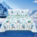 Uspring Cooling Quilts Queen Size Cooling Comforter for Hot Sleepers Summer Coastal Bedding Set, 3 Piece Lightweight Breathable Soft Cold Summer Beach Bedspreads Blanket Sets (Green, 90'' x 90'') - Image 2