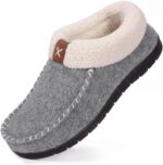 VeraCosy Women's Moccasin Slippers Warm Comfy Wool-felt Memory Foam Indoor House Shoes - Image 2