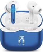 Wireless Earbuds, Bluetooth 5.4 Headphones in Ear with HiFi Stereo Deep Bass, 4 ENC Noise Cancelling Mic Wireless Earphones 40H, in-Ear Earbud Bluetooth Dual LED Display IP7 Waterproof, Dark Blue - Image 2