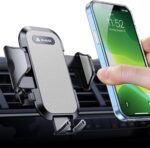 andobil 2025 Upgraded Car Phone Holder Mount for Vent, Military Sturdy Metal Clip Air Vent Phone Holder for Your Car Easy Used Cell Phone Car Mount for iPhone 16 15 14 13 12 Pro Max Samsung Grey - Image 2