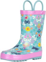 landchief Toddler Rain Boots, Kids Rain Boots Waterproof Rubber Boots for Girls and Boys with Fun Patterns and Easy-On Handles - Image 2