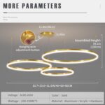 Modern Design Dimmable Desk Linear Pendant Light, with Remote Control Dimmable 3 Color Mode & Brightness Ceiling Lamp, Anti-Flicker Dining Light Fixture for Kitchen - Image 3