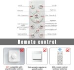 Modern Design Dimmable Desk Linear Pendant Light, with Remote Control Dimmable 3 Color Mode & Brightness Ceiling Lamp, Anti-Flicker Dining Light Fixture for Kitchen - Image 4