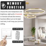 Modern Design Dimmable Desk Linear Pendant Light, with Remote Control Dimmable 3 Color Mode & Brightness Ceiling Lamp, Anti-Flicker Dining Light Fixture for Kitchen - Image 5