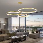 Modern Design Dimmable Desk Linear Pendant Light, with Remote Control Dimmable 3 Color Mode & Brightness Ceiling Lamp, Anti-Flicker Dining Light Fixture for Kitchen - Image 8