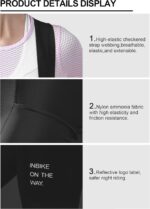 INBIKE Women's Cycling Bib Shorts with 3D High Density Sponge Padded Long Cycling Breathable Bib Shorts … - Image 7