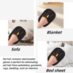 Pet Hair Removal Glove, 3PCS Pet Hair Remover Electrostatic Gloves for Cats & Dogs, Double Sided Reusable Pet Grooming Hair Removal Glove for Washing, Deshedding Furniture, Car, Couch, Carpet - Image 7