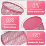 Segarty Pen Cup, 6 Pack Cute Dark Pink Pen Holder, Round Mesh Pencil Holder for Desk, Desktop Accessories Organizer for Office Supply, School, Home Storage, Makeup Brush Organization - Image 4