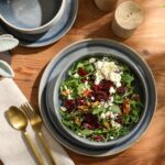 Gibson Elite Sunveil 16 Piece (Service for 4) Plates and Bowls Reactive Glaze Round Dishes Stoneware Ceramic Dinnerware Set -Blue - Image 5