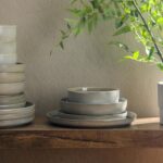 Gibson Elite Sunveil 16 Piece (Service for 4) Plates and Bowls Reactive Glaze Round Dishes Stoneware Ceramic Dinnerware Set -Blue - Image 7