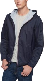 Tommy Hilfiger Men's Lightweight Active Water Resistant Hooded Rain Jacket - Image 3