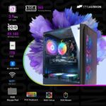 STGAubron Gaming PC Desktop, Intel Core i7 up to 3.9G, Radeon RX 580 8G, 16GB RAM, 1T SSD, WiFi, BT 5.0, RGB Fan x 6, Windows 11 Home - Image 4