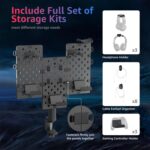 PEGZONE Modular Headphone and Controller Holder for Game, Clamp-on Pegboard, Rotatable Controller Stand with Cable Hooks, Gaming Accessory for Xbox PS5 PS4 Nintendo Switch, 3Pcs Pegboard, Black - Image 5