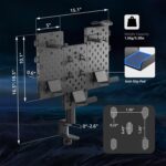 PEGZONE Modular Headphone and Controller Holder for Game, Clamp-on Pegboard, Rotatable Controller Stand with Cable Hooks, Gaming Accessory for Xbox PS5 PS4 Nintendo Switch, 3Pcs Pegboard, Black - Image 7