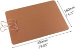 A5 Rose Gold Clipboard, Metal Menu Clip Board with Binder Clip, Folder Plate Writing Splint Paperboard Drawing Board Office Stationeries Supplies (Rose Gold) - Image 7