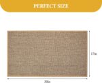 Washable Non Slip Rubber Backing Outdoor Rugs Doormat, 30"x17" Super Absorbent Kitchen Rugs Non Slip, Soft Imitation Linen Braided Kitchen Rug Washable for Kitchen, Floor, Office, Home Decor(Brown) - Image 3