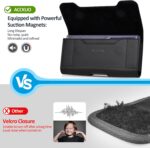 Leather Phone Holster with Strong Metal Belt Clip and Card Holder Compatible with iPhone 16 15 14 13 12 and Pro, Galaxy S25 S24 S23 S22 S21 S20 for Everyday Protection, M-Black - Image 5