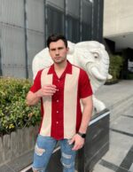 COOFANDY Men's Vintage Bowling Shirt Short Sleeve Button Down Summer Cuba Beach Shirts - Image 3