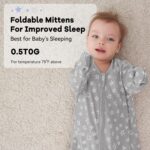 Baby Sleep Sack 12-18 Months 100% Cotton Long Sleeve Wearable Blanket Baby Sleep Bag with 2-Way Zipper 2 Pack 0.5 Tog Sleeping Sack for Newborn Infant Blue Grey Planet - Image 6