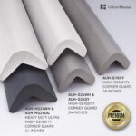 urbanhouse (2-Pack High-Density Corner Guard Edge Protector & Bumper for Parking Garages, Workshops, Baby Proofing Walls and Furniture - Neutral Grey, 24 Inches. - Image 3