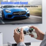 Gamrombo LED Wireless Controller for PS5, Compatible with PS5 Pro/Slim/PC, Dual Vibration, Macro/Turbo Function, 3.5mm Audio Jack, 6-Axis Motion Contro Gamepad with Speaker(White) - Image 6