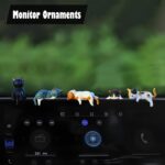 Small Cats Ornament Dashboard Decorations, Cute Cat Car Accessories Interior Dashboard Accessories, Car Dash Decor for Women/Men - Image 3