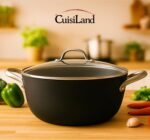 Cuisiland 4-Piece Honeycomb Cast Iron Cookware Set – 2.5QT/7.5'' Milk Pot, 10" Frying Pan, 10" Shallow Braising Pan & 5.5QT/10.5'' Casserole Pot, Non-Stick, Oven Safe, Classic Heat Retention - Image 9