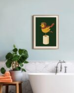 VIYYIEA Framed Wall Art for Bathroom, Chicken Pilot Canvas Prints, Humorous Home Decor, Animals Painting Picture, Nursery Wall Decor Gifts for Friends or Family - 16L x 12W - Image 7