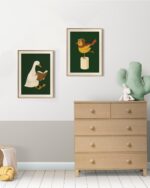 VIYYIEA Framed Wall Art for Bathroom, Chicken Pilot Canvas Prints, Humorous Home Decor, Animals Painting Picture, Nursery Wall Decor Gifts for Friends or Family - 16L x 12W - Image 9