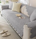 Cotton Quilted Dog Couch Cover for Sofa Farmhouse Rustic Embroidery Sectional Couch Cover Soft Anti-Slip Sofa Slipcover Furniture Protector for Kids, Pets (Grey,36"x70") - Image 6