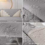 Cotton Quilted Dog Couch Cover for Sofa Farmhouse Rustic Embroidery Sectional Couch Cover Soft Anti-Slip Sofa Slipcover Furniture Protector for Kids, Pets (Grey,36"x70") - Image 8