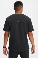 Fabletics Men's Helix 1-Pocket Scrub Top - MotionTech, Wrinkle-Resist, Chest Pocket, Anti-Shrink, Semi-Slim Fit - Image 3