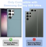 Compatible with Galaxy S25 Ultra Case Wallet with Credit Card Holder Shockproof Hard PC TPU S25 Ultra Phone Case Slide Flip Protective Cover for Samsung Galaxy S25 Ultra (Blue) - Image 3