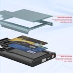 Compatible with Galaxy S25 Ultra Case Wallet with Credit Card Holder Shockproof Hard PC TPU S25 Ultra Phone Case Slide Flip Protective Cover for Samsung Galaxy S25 Ultra (Blue) - Image 6