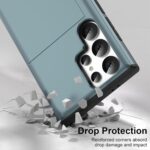 Compatible with Galaxy S25 Ultra Case Wallet with Credit Card Holder Shockproof Hard PC TPU S25 Ultra Phone Case Slide Flip Protective Cover for Samsung Galaxy S25 Ultra (Blue) - Image 7