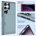 Compatible with Galaxy S25 Ultra Case Wallet with Credit Card Holder Shockproof Hard PC TPU S25 Ultra Phone Case Slide Flip Protective Cover for Samsung Galaxy S25 Ultra (Blue) - Image 8