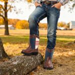 Cowboy/Cowgirl Boots for Boys/Girls Toddler Western Wide Calf Square Toe Kids Boots with Side Zipper (White+ Brown+Dark Brown) - Image 8