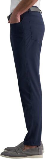 Haggar Men's Sport Travel Performance Straight Fit 5-Pocket Stretch Casual Tech Pant - Image 3