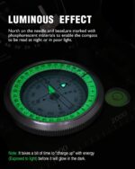 Eyeskey Multifunctional Military Sighting Navigation Compass with Inclinometer | Impact Resistant & Waterproof Compass for Hiking, Camping - Image 7
