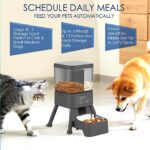 Automatic Pet Feeder, 4L Digital Smart Food Dispenser with LCD Display, Programmable Timer for Cats and Dogs, Stainless Steel Bowl, Tip-Over Resistant 4-Leg Design - Image 3
