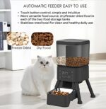 Automatic Pet Feeder, 4L Digital Smart Food Dispenser with LCD Display, Programmable Timer for Cats and Dogs, Stainless Steel Bowl, Tip-Over Resistant 4-Leg Design - Image 8