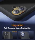 Diaclara Designed for iPhone 16 Case, Full Body Rugged Case with Built-in Touch Sensitive Anti-Scratch Screen Protector, with Camera Protection for iPhone 16 6.1" (Black) - Image 6