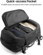 tomtoc Travel Backpack 40L, TSA Friendly Flight Approved Carry-on Luggage Hand Water-resistant Lightweight Business Rucksack, Durable Large Weekender Bag Daypack Fits 17.3 Inch Laptop, PFAS Free - Image 5