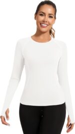 Loovoo Workout Tops for Women 1/2 Pack Long Sleeve Athletic Shirts with Thumb Holes Breathable Quick Dry Yoga T-Shirts - Image 7