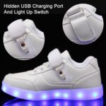 Kids Light Up Shoes LED Sneakers High Top USB Charging Flashing Trainers for Child Girls Boys - Image 3