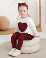 NZRVAWS Toddler Baby Girl Clothes Infant Print Colorful Ruffle Outfits Fall winter Top Ripped Jeans Pant Set Clothing 6M-5T - Image 4