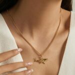 Nojess Gold Shark Necklace for Women 18K Gold Plated Shark Pendant Necklace Stainless Steel Ocean Anima Fish Necklaces Minimalist Jewelry - Image 3