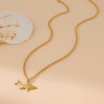 Nojess Gold Shark Necklace for Women 18K Gold Plated Shark Pendant Necklace Stainless Steel Ocean Anima Fish Necklaces Minimalist Jewelry - Image 4