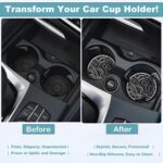 Car Cup Holder Coaster, Silicone Cup Holder Insert, Universal Non-Slip Cup Holders, Car Accessories Interior for Women and Man Interior Sets 2 Pack（Topographic） - Image 6